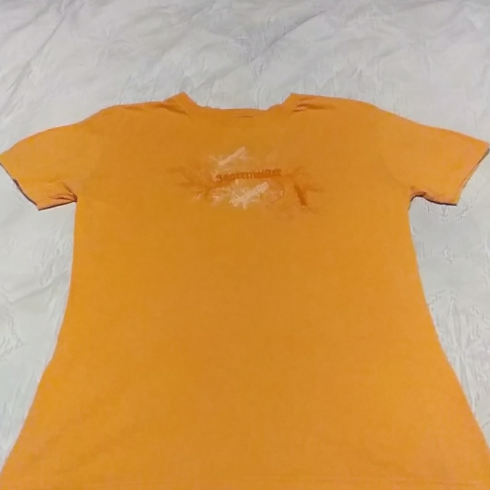 Orange and white shirt for sale